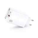 YK Design YK83 65W Makaralı Type-C Kablolu Turbo  Şarj Cihazı | 1xPD 1xUSB QC