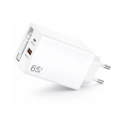 YK Design YK83 65W Makaralı Type-C Kablolu Turbo  Şarj Cihazı | 1xPD 1xUSB QC
