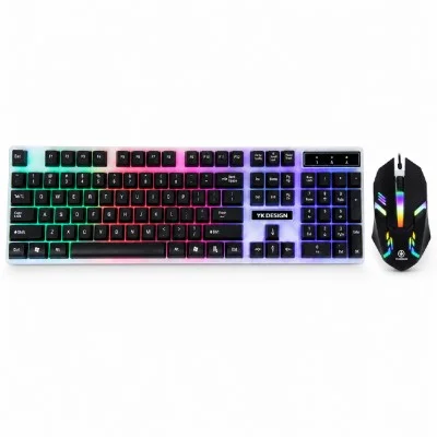 Ykdesign YK-990 Işıklı Oyuncu Klavye ve Mouse Set | USB Kablolu