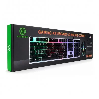 Ykdesign YK-990 Işıklı Oyuncu Klavye ve Mouse Set | USB Kablolu