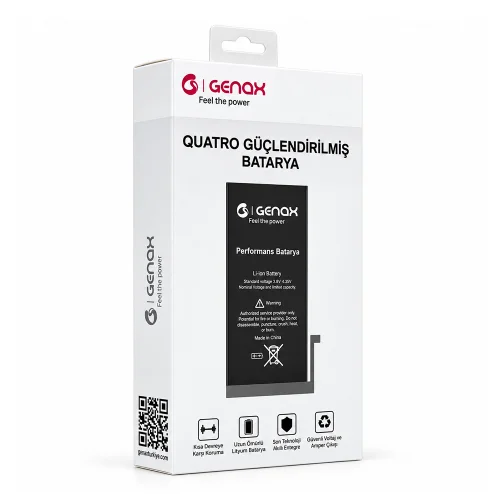 Genax İphone 11 Pro Quatro Güçlendirilmiş Batarya | 3400 mAh