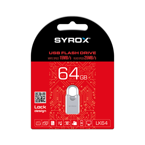 Syrox 64Gb Lock Mini Flash Bellek