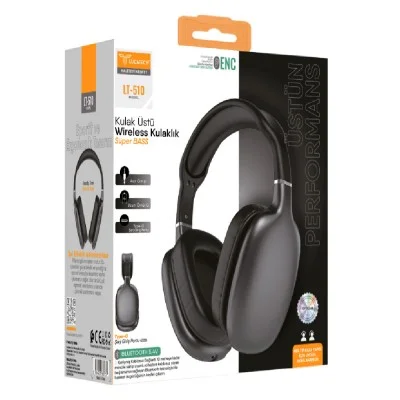 Lucatech Lt510 Kulak Üstü Bluetooth Kulaklık  | ENC Gürültü Önleyici | Type-C Şarj Girişi