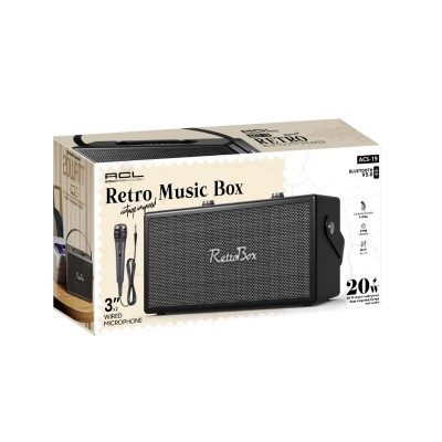 Acl Acs-19 RetroBox Bluetooth Speaker | Deri Kaplama
