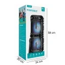 GTS-2021 RGB Bluetooth Speaker 2 x 8" | Kablosuz Mikrofon