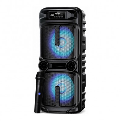 GTS-2021 RGB Bluetooth Speaker 2 x 8" | Kablosuz Mikrofon