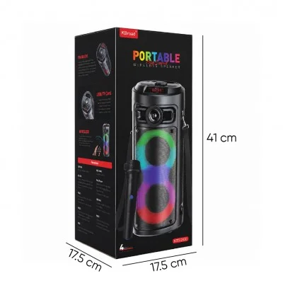 GTS-2430 Bluetooth Speaker 2 x 4" | Radyo | Mikrofon 