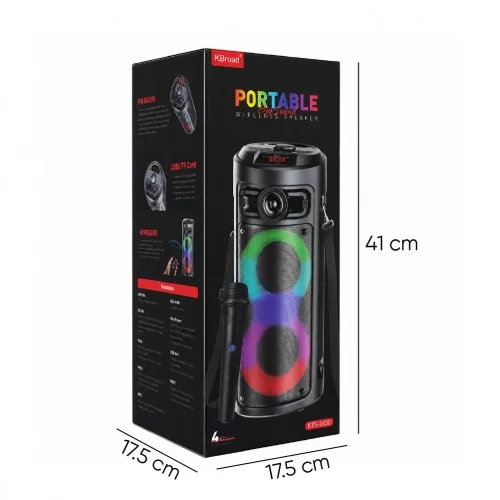 GTS-2430 Bluetooth Speaker 2 x 4" | Radyo | Mikrofon