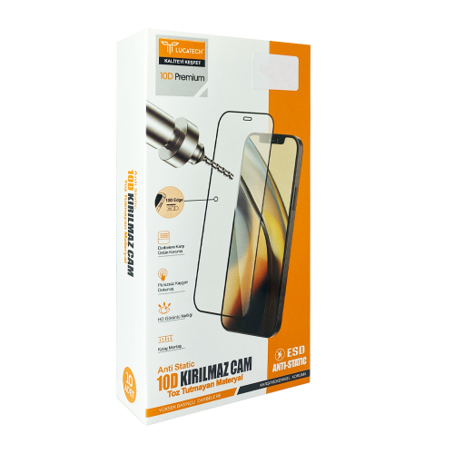 İphone 13 Pro Max  | 14 Pro Max | 15 Plus 10D Anti Statik Cam Jelatin