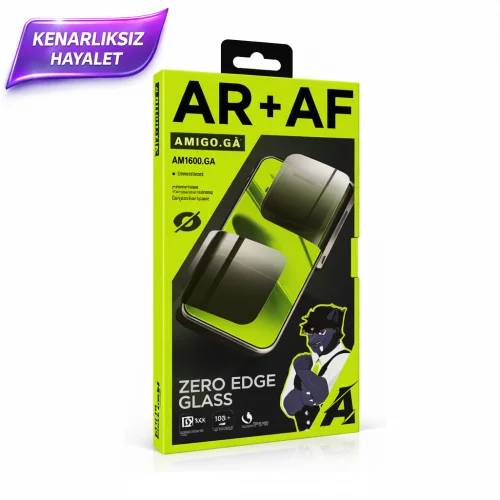 Amigo.Ga Iphone 16 Pro Max Zero Edge Kenarlıksız Esd Anti Statik Hayalet Kırılmaz Cam