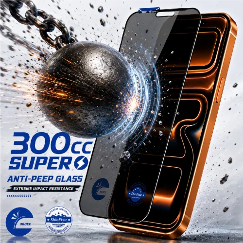 Cepox Iphone 13 Kenarlıksız Kavisli Esd Anti Statik Hayalet Kırılmaz Cam | 300cc