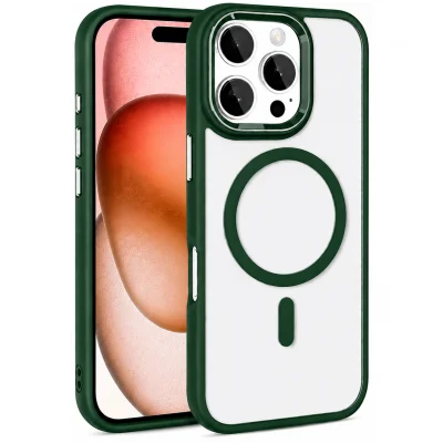 Zore İphone 15 Pro Krom Magsafe Silikon Kılıf