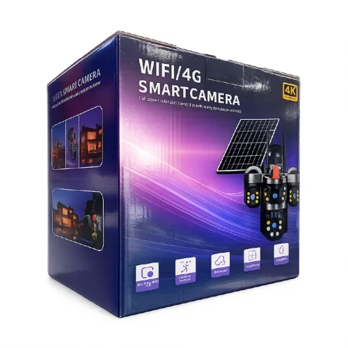 SNR-20 V380 4 Kameralı Wifi | 4G Akıllı IP Kamera | SIM Kartlı | Güneş Enerjili