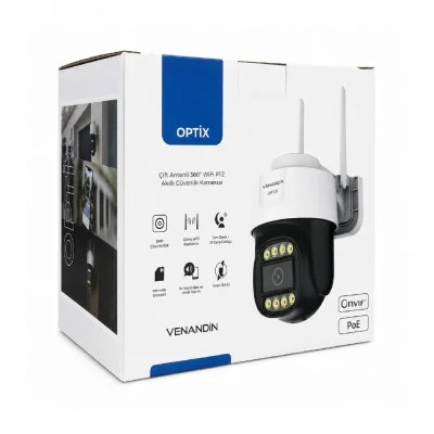 Venandin CAMPTX-001 Optix WiFi PoE PTZ 3Mp IP Kamera
