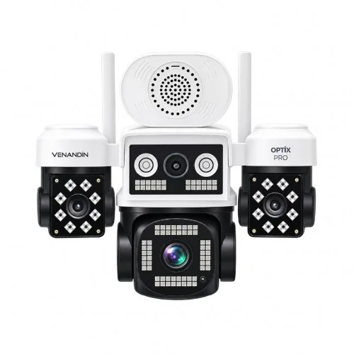 Venandin CAMPTX-002 Optix Pro WiFi PTZ 4 Lens IP Kamera | IP66 Su ve Toz Geçirmez
