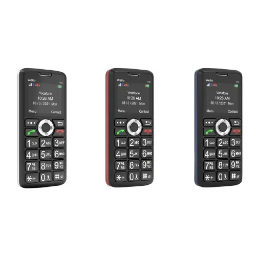 Welio Wkey T100 Tuşlu Telefon | KVK Garantili | Gümüş Siyah