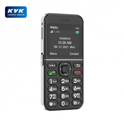 Welio Wkey T200 Kameralı Tuşlu Telefon | KVK Garantili | Gümüş Siyah