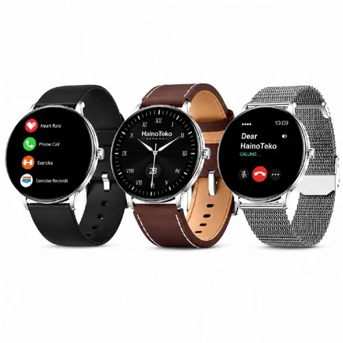 HainoTeko-27 Amoled Ekran Akıllı Saat | 7 Gün Pil Ömrü | 3 Kordon
