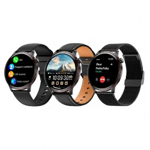 HainoTeko-29 Amoled Ekran Akıllı Saat | 7 Gün Pil Ömrü | 3 Kordon