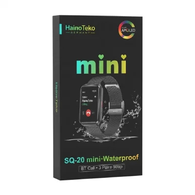 HainoTeko SQ-20 Mini Amoled Akıllı Saat | 3 Kordon | Su Geçirmez