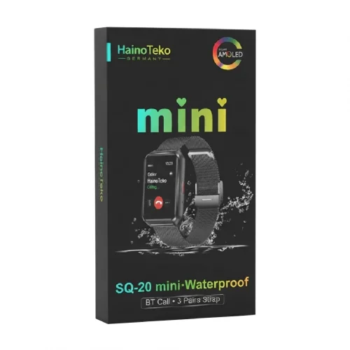 HainoTeko SQ-20 Mini Amoled Akıllı Saat | 3 Kordon | Su Geçirmez