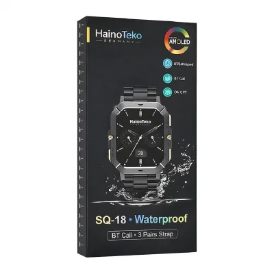 HainoTeko SQ-18 Amoled Ekran Akıllı Saat | 3 Kordon | Çizilmeye Dayanıklı