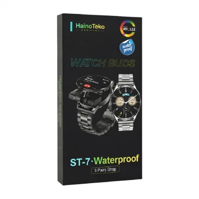 HainoTeko ST-7 Amoled Ekran Akıllı Saat | Watch Buds Kulaklık | 3 Kordon | Suya Dayanıklı
