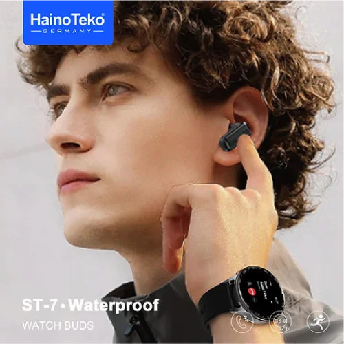 HainoTeko ST-7 Amoled Ekran Akıllı Saat | Watch Buds Kulaklık | 3 Kordon | Suya Dayanıklı
