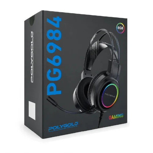 Polygold PG-6984 USB Kablolu Mikrofonlu RGB Oyuncu Kulaklığı
