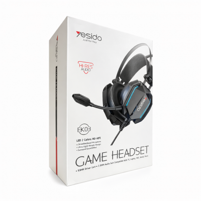 Yesido EK03 Kablolu Mikrofonlu HiFi Oyuncu Kulaklığı