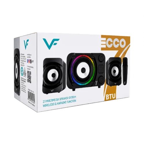 ECCO 7 Bluetooth RGB 2.1 Stereo PC Speaker | Kablosuz Mikrofon