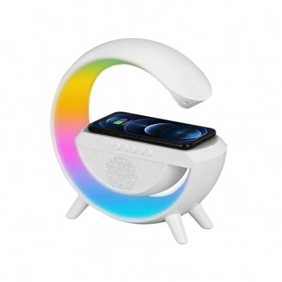 Bt2301 G Şeklinde RGB Ledli Magsafe Şarj Özellikli Bluetooth Speaker