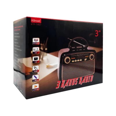KTF-1467 Bluetooth Speaker FM AM SW Radyo 3" 