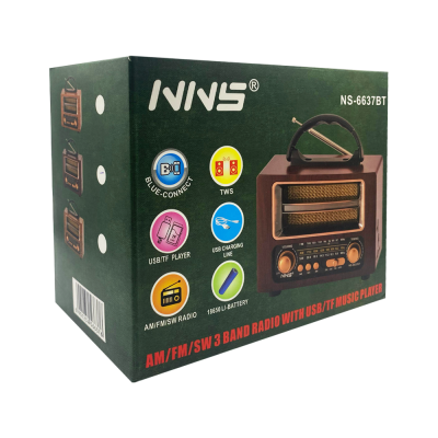 Nns Ns-6637bt Nostalji Bluetooth Speaker