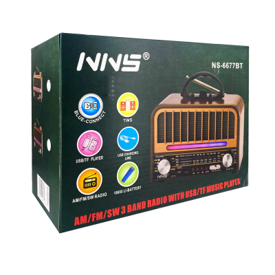 Nns Ns-6677bt Nostalji Bluetooth Speaker