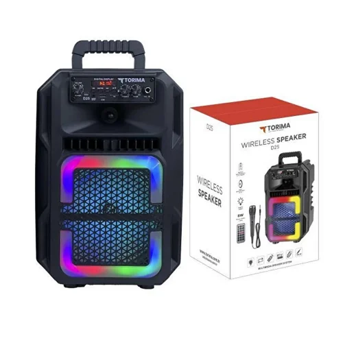 Torima D25 Bluetooth Speaker 8'' | Mikrofon | Kumanda