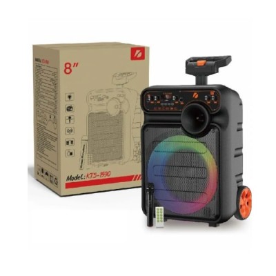 KTS-1590 Kablosuz Mikrofonlu Kumandalı Rgb Ledli Taşınabilir Tekerlekli Bluetooth Hoparlör 8'' KTS-1590 Kablosuz Mikrofonlu Kumandalı Rgb Ledli Taşınabilir Tekerlekli Bluetooth Hoparlör 8''