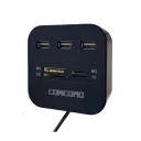 Concord C-847 USB 2.0 HUB 3 Port USB Çoklayıcı | MS SD M2 TF Kart Okuyucu