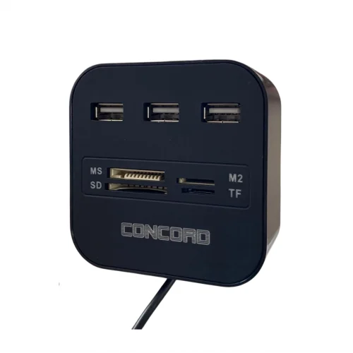 Concord C-847 USB 2.0 HUB 3 Port USB Çoklayıcı | MS SD M2 TF Kart Okuyucu