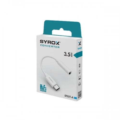 Syrox Type-C Aux Kulaklık Dönüştürücü DT22T-A