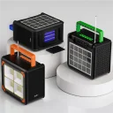 LP V96 Güneş Enerjili FM Radyolu TWS Bluetooth Speaker | 4 Mod Kamp Işığı | Powerbank Özellikli