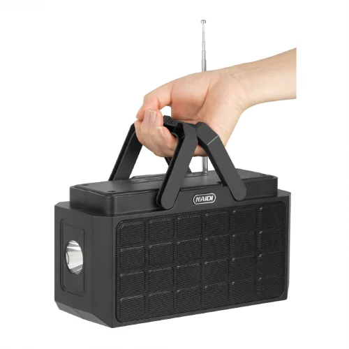 Naidi L62 Güneş Enerjili FM Radyolu TWS Bluetooth Speaker | El Feneri | Powerbank Özellikli