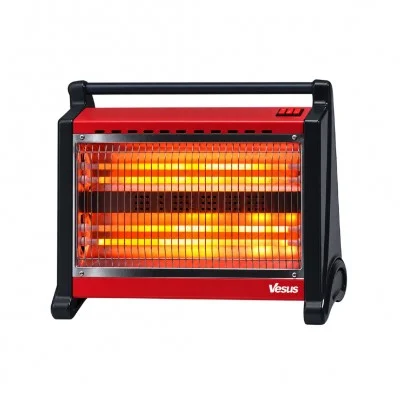 Vesus Şömine Tipi Elektrikli Quartz Isıtıcı Soba 1800W (Quattro 4x4 Model)