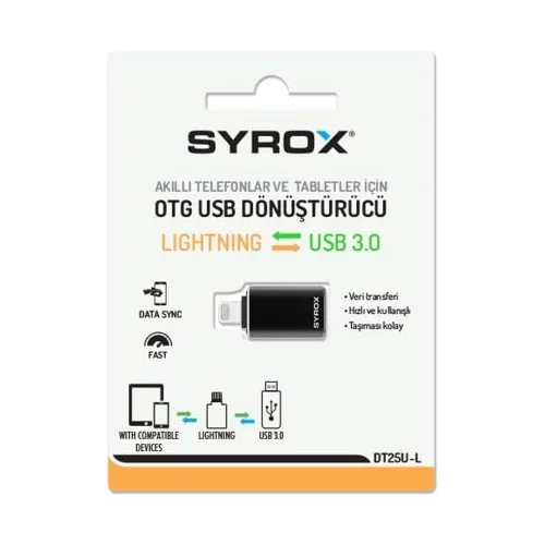 Syrox Dt25U-L Lightning Usb Çevirici