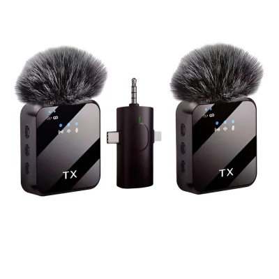 F11-2 Bluetooth Yaka Mikrofonu 3 Farklı Giriş | 2 Adet 