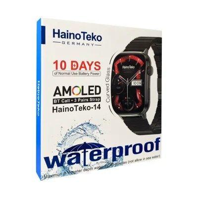 HainoTeko 14 Amoled Ekran Akıllı Saat | 3 Kordon | Su Geçirmez | 10 Gün