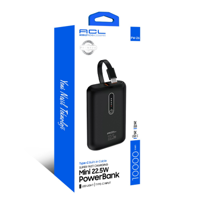 PW26 10000 Mah Powerbank | Type-c Kablo PW26 10000 Mah Powerbank | Type-c Kablo