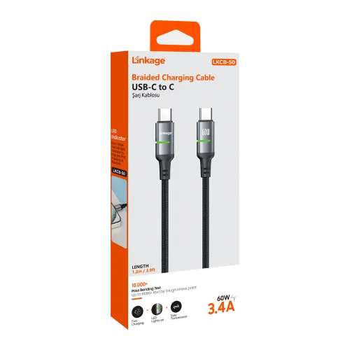 Linkage Lkcb50 60W 3.4A PD Şarj Kablosu