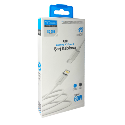 Lucatech LK209 Type-C to Lightning 60w Pd Şarj Kablosu