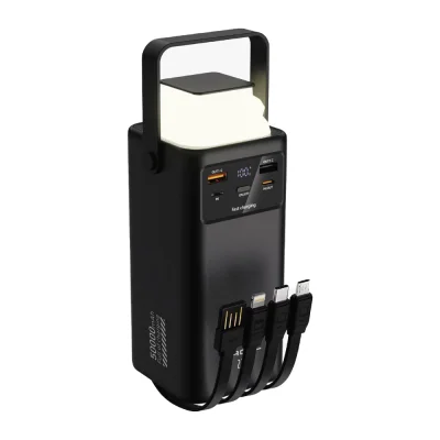 Talon PW-113 50000 mAh 4lü Kablolu 22.5W Powerbank | Kamp Işığı